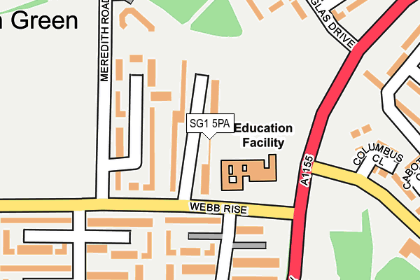 SG1 5PA map - OS OpenMap – Local (Ordnance Survey)