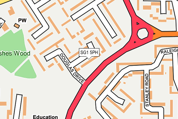 SG1 5PH map - OS OpenMap – Local (Ordnance Survey)