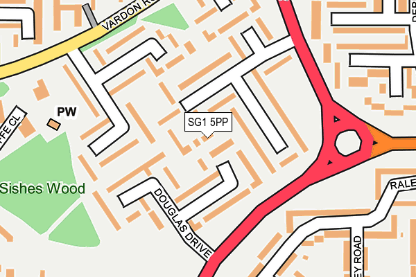 SG1 5PP map - OS OpenMap – Local (Ordnance Survey)