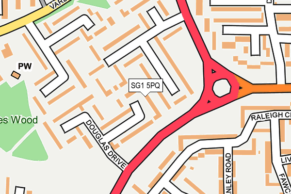 SG1 5PQ map - OS OpenMap – Local (Ordnance Survey)