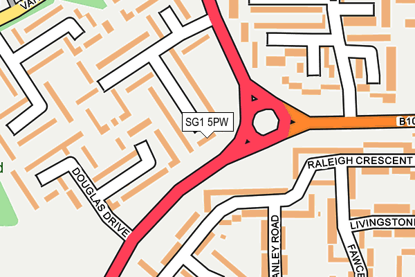 SG1 5PW map - OS OpenMap – Local (Ordnance Survey)