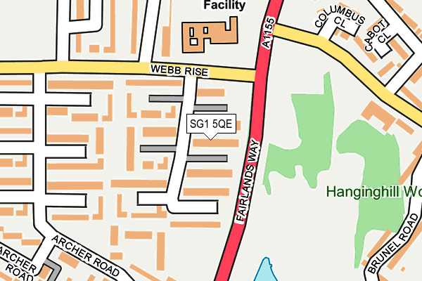 SG1 5QE map - OS OpenMap – Local (Ordnance Survey)