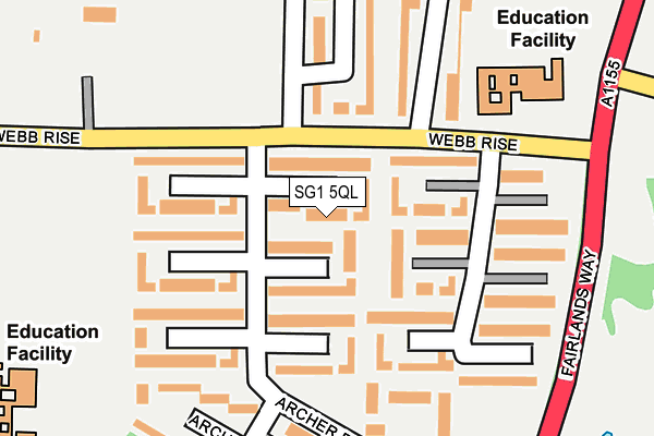 SG1 5QL map - OS OpenMap – Local (Ordnance Survey)