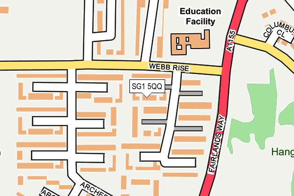 SG1 5QQ map - OS OpenMap – Local (Ordnance Survey)