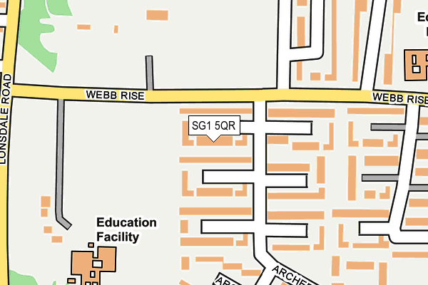 SG1 5QR map - OS OpenMap – Local (Ordnance Survey)