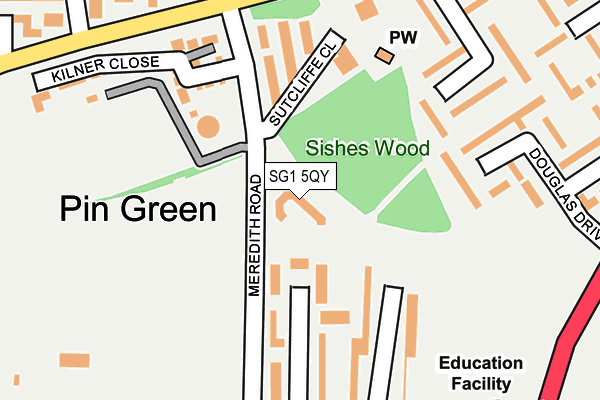 SG1 5QY map - OS OpenMap – Local (Ordnance Survey)