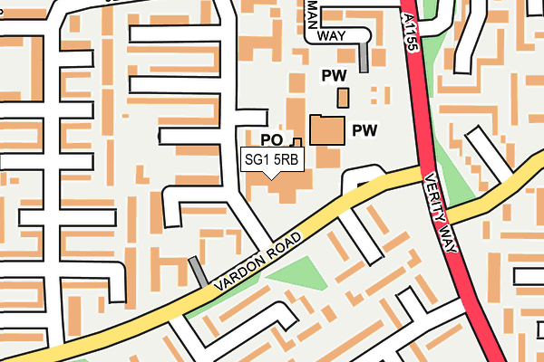 SG1 5RB map - OS OpenMap – Local (Ordnance Survey)