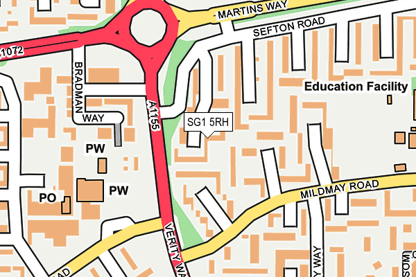 SG1 5RH map - OS OpenMap – Local (Ordnance Survey)