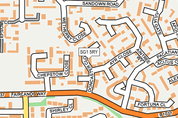 SG1 5RY map - OS OpenMap – Local (Ordnance Survey)