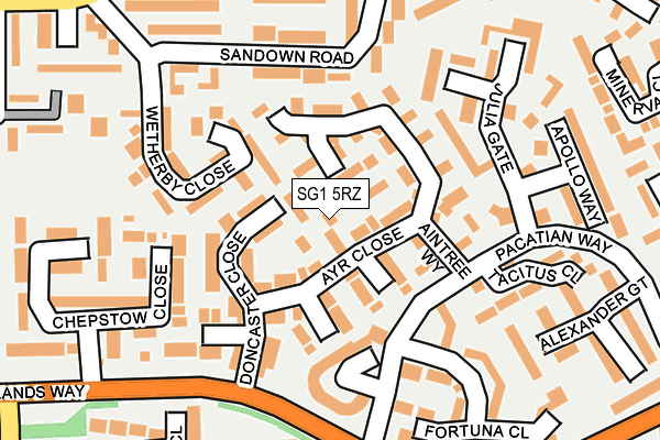 SG1 5RZ map - OS OpenMap – Local (Ordnance Survey)