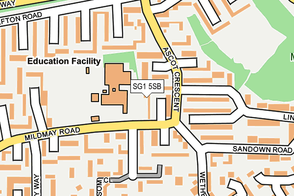 SG1 5SB map - OS OpenMap – Local (Ordnance Survey)