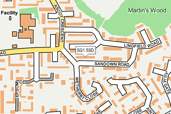 SG1 5SD map - OS OpenMap – Local (Ordnance Survey)