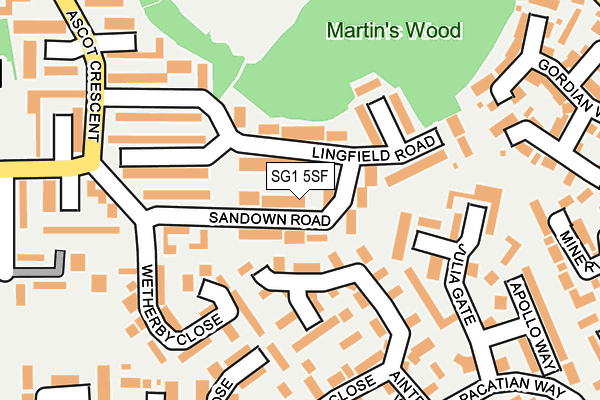 SG1 5SF map - OS OpenMap – Local (Ordnance Survey)