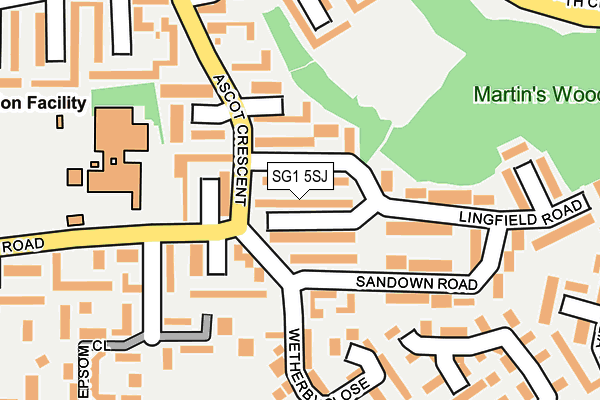 SG1 5SJ map - OS OpenMap – Local (Ordnance Survey)