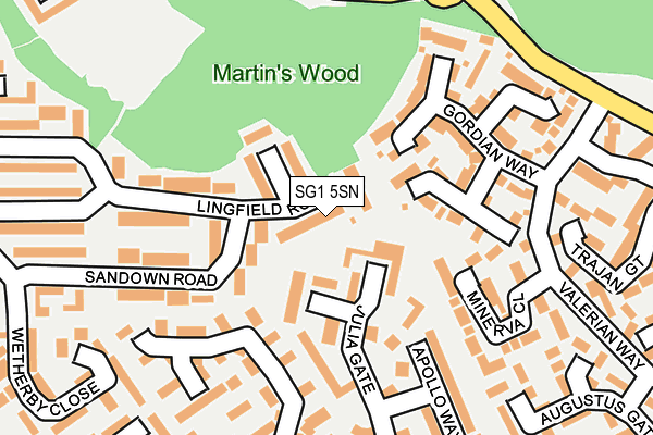 SG1 5SN map - OS OpenMap – Local (Ordnance Survey)