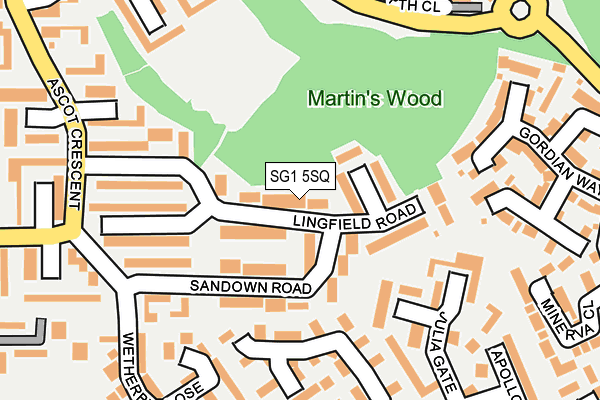 SG1 5SQ map - OS OpenMap – Local (Ordnance Survey)