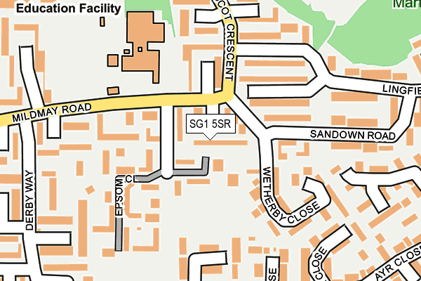 SG1 5SR map - OS OpenMap – Local (Ordnance Survey)