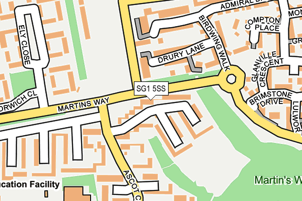 SG1 5SS map - OS OpenMap – Local (Ordnance Survey)
