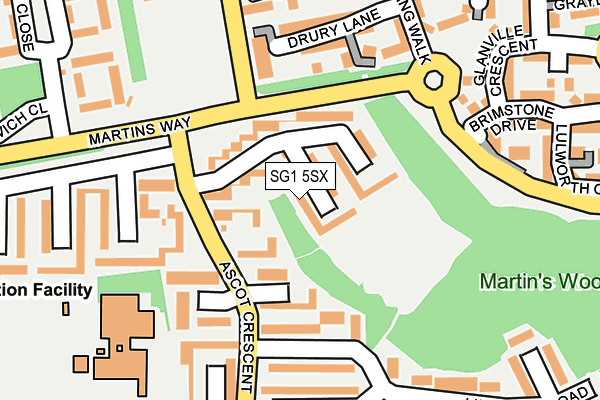 SG1 5SX map - OS OpenMap – Local (Ordnance Survey)