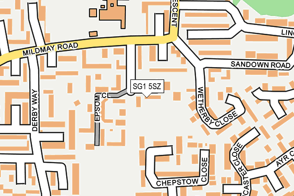SG1 5SZ map - OS OpenMap – Local (Ordnance Survey)