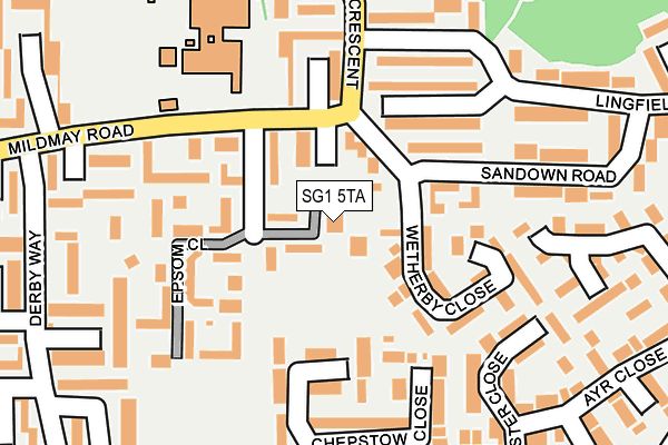 SG1 5TA map - OS OpenMap – Local (Ordnance Survey)