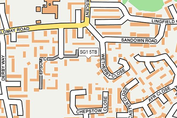 SG1 5TB map - OS OpenMap – Local (Ordnance Survey)