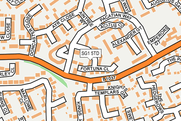 SG1 5TD map - OS OpenMap – Local (Ordnance Survey)