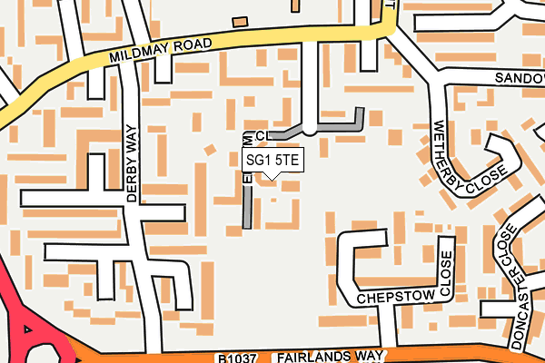 SG1 5TE map - OS OpenMap – Local (Ordnance Survey)