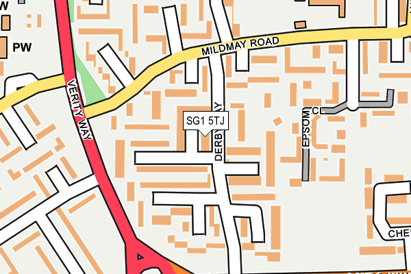SG1 5TJ map - OS OpenMap – Local (Ordnance Survey)