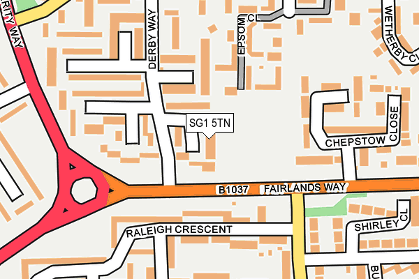 SG1 5TN map - OS OpenMap – Local (Ordnance Survey)