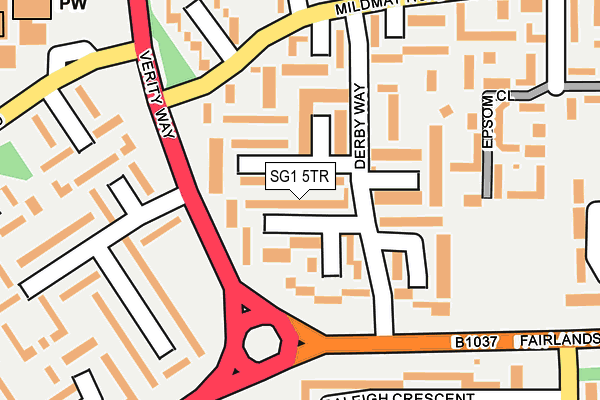 SG1 5TR map - OS OpenMap – Local (Ordnance Survey)