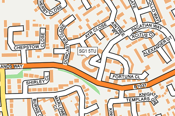 SG1 5TU map - OS OpenMap – Local (Ordnance Survey)