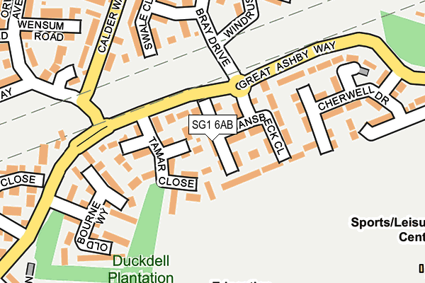 SG1 6AB map - OS OpenMap – Local (Ordnance Survey)