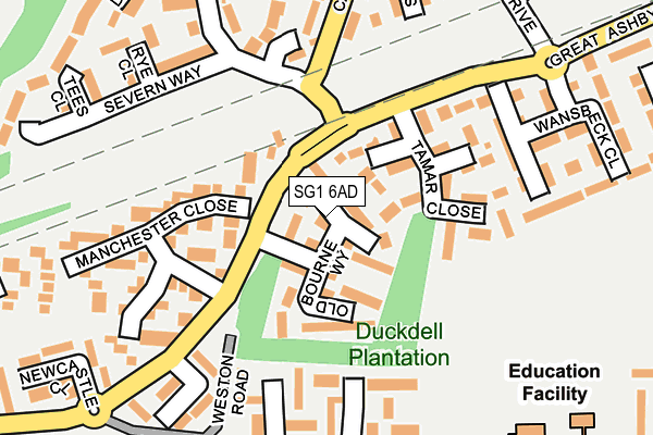 SG1 6AD map - OS OpenMap – Local (Ordnance Survey)