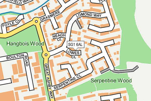 SG1 6AL map - OS OpenMap – Local (Ordnance Survey)