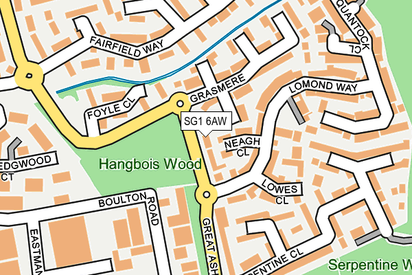 SG1 6AW map - OS OpenMap – Local (Ordnance Survey)