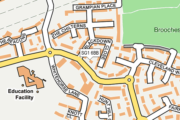 SG1 6BB map - OS OpenMap – Local (Ordnance Survey)