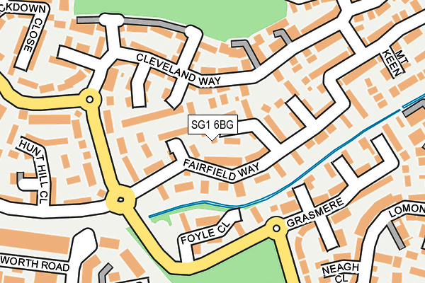 SG1 6BG map - OS OpenMap – Local (Ordnance Survey)