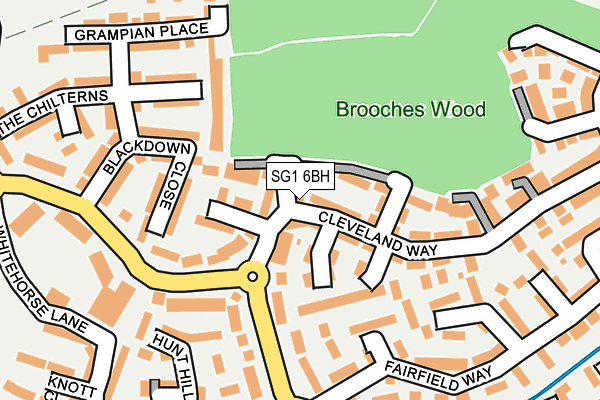 SG1 6BH map - OS OpenMap – Local (Ordnance Survey)