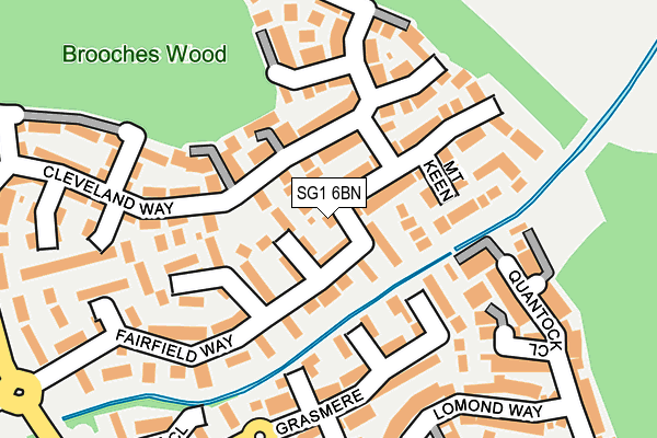 SG1 6BN map - OS OpenMap – Local (Ordnance Survey)