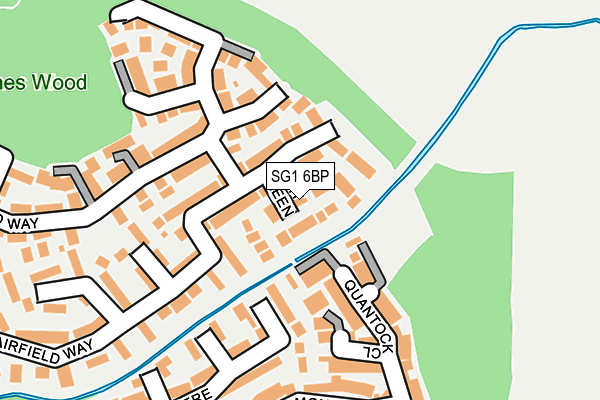 SG1 6BP map - OS OpenMap – Local (Ordnance Survey)