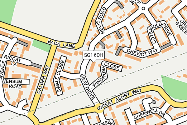 SG1 6DH map - OS OpenMap – Local (Ordnance Survey)