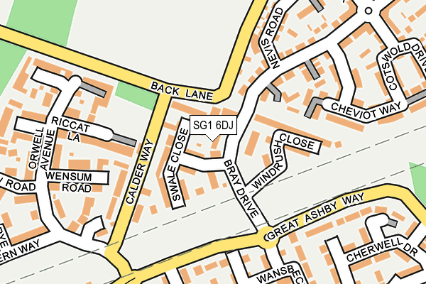 SG1 6DJ map - OS OpenMap – Local (Ordnance Survey)