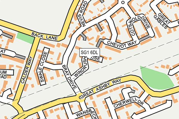 SG1 6DL map - OS OpenMap – Local (Ordnance Survey)