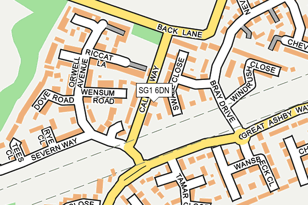 SG1 6DN map - OS OpenMap – Local (Ordnance Survey)