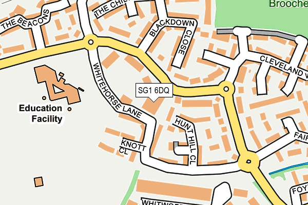 SG1 6DQ map - OS OpenMap – Local (Ordnance Survey)