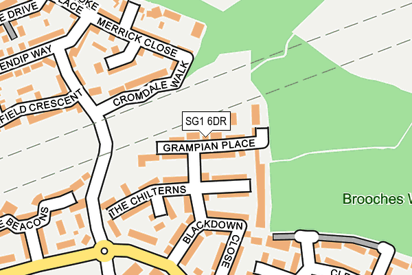 SG1 6DR map - OS OpenMap – Local (Ordnance Survey)