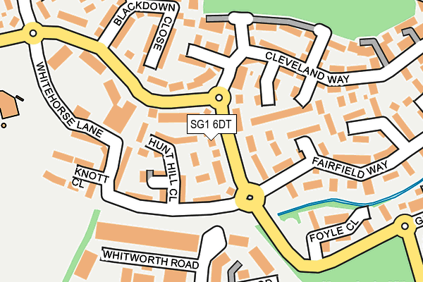 SG1 6DT map - OS OpenMap – Local (Ordnance Survey)