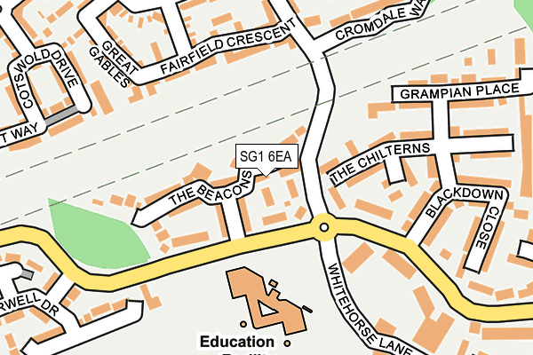 SG1 6EA map - OS OpenMap – Local (Ordnance Survey)