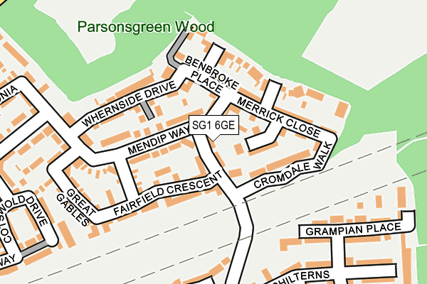 SG1 6GE map - OS OpenMap – Local (Ordnance Survey)